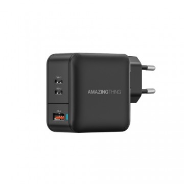 Amazing Thing Wall charger Thunder Pro GaN EUTH66W - USB + 2xType C - PD 66W black