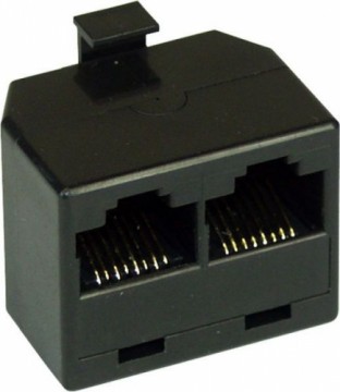 InLine ISDN rack socket 1x RJ45 male - 2x RJ45 female w|o terminal resistor (69934)