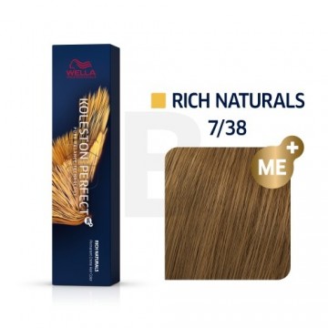 Wella Professionals Koleston Perfect Me+ Rich Naturals profesionāla permanentā matu krāsa 7|38 60 ml