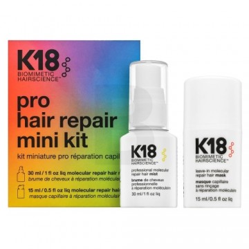 K18 Pro Hair Repair Mini Kit Kit for hair regeneration, nourishment and protection 30 ml + 15 ml