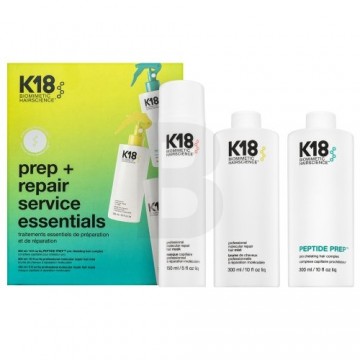 K18 Prep+ Repair Service Essentials kit for hair regeneration, nourishment and protection