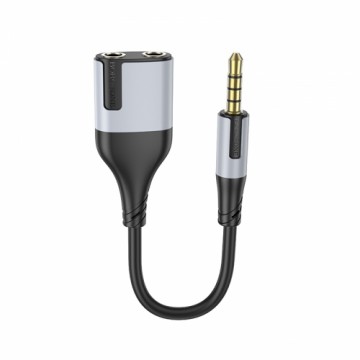 OEM Borofone Cable BL19 Creator 2 in 1 - jack 3,5mm male to 2xjack 3,5mm female - 15 cm black