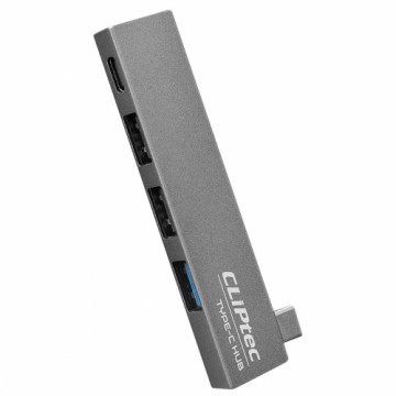 OEM Cliptec Adapter HUB - Type C na USB 3.1 + 2xUSB 2.0 + Type C - Conquer RZH623 grey