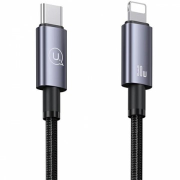 USAMS Kabel USB-C na Lightning 30W 0,25m Fast Charging stalowy|tarnish SJ679USB01 (US-SJ679)