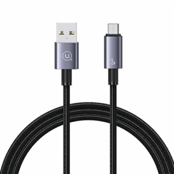 USAMS Kabel USB na Micro-USB 2A 2m Fast Charging stalowy|tarnish SJ670USB01 (US-SJ670)