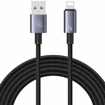 USAMS Kabel USB na Lightning 2,4A 2m Fast Charging stalowy|tarnish SJ669USB01 (US-SJ669)