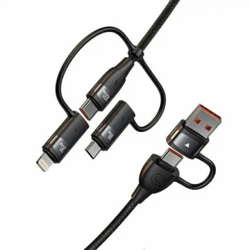 USAMS Kabel U85 2xUSB-C|USB-A 2m 100W PD Fast Charge czarny|black SJ655USB01 (US-SJ655)