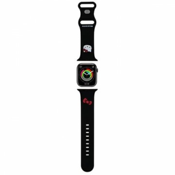 Hello Kitty Pasek HKAWLSCHBLK Apple Watch 42|44|45|49mm czarny|black strap Silicone Kitty Head