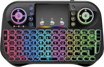 Fusion Accessories Fusion Rainbow kompakta bezvadu tastatūra ar skārienpaliktni un krāsainu apgaismojumu Android | iOS | TV | PC