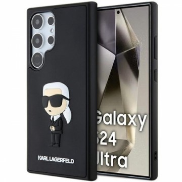 Original Pouch KARL LAGERFELD  hardcase 3D Rubber Ikonik KLHCS24L3DRKINK for Samsung Galaxy S24 Ultra black