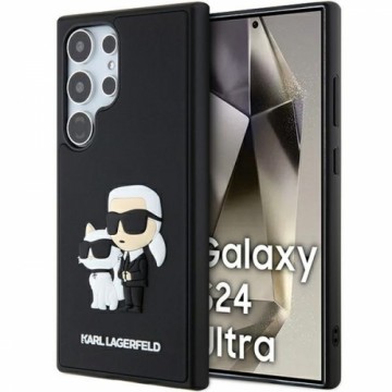 Original Pouch KARL LAGERFELD  hardcase 3D Rubber Karl&Choupette KLHCS24L3DRKCNK for Samsung Galaxy S24 Ultra black