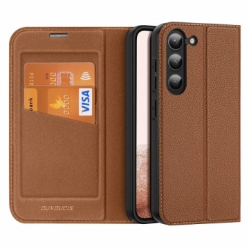 Dux Ducis Skin X2 case Samsung Galaxy S23+ flip case wallet stand brown