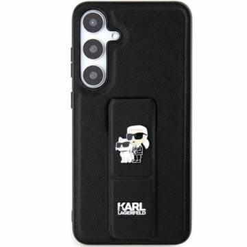 Karl Lagerfeld KLHCS24LGSAKCPK S24 Ultra S928 czarny|black hardcase Gripstand Saffiano Karl&Choupette Pins