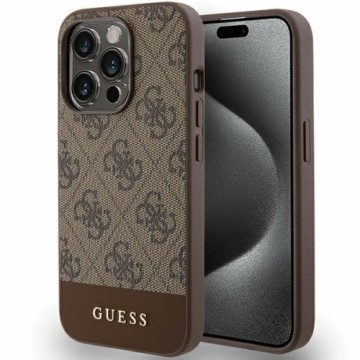 Guess GUHCP15LG4GLBR iPhone 15 Pro 6.1"brown hardcase 4G Stripe Collection