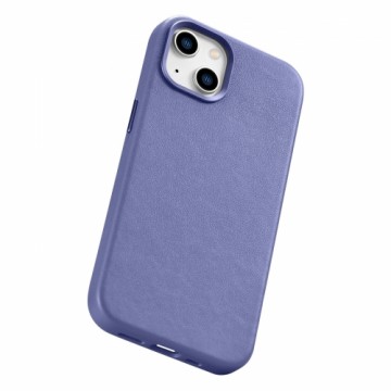 iCarer Case Leather Cover Genuine Leather iPhone 14 Plus Light Purple (MagSafe Compatible)