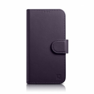 iCarer Wallet Case 2in1 Cover iPhone 14 Pro Max Anti-RFID Leather Flip Case Dark Purple (WMI14220728-DP)