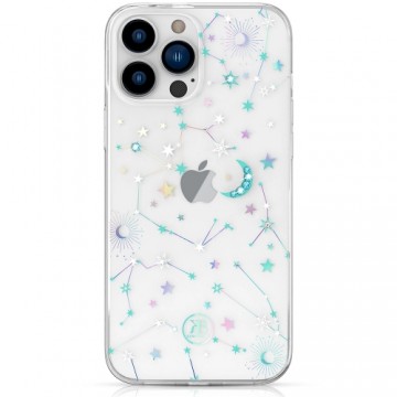 Kingxbar Lucky Series iPhone 13 Pro case decorated with original Swarovski crystals transparent (Zodiac)