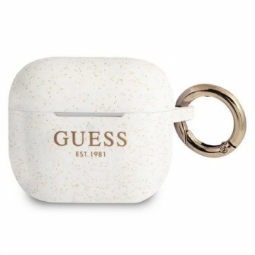 Guess GUA3SGGEH AirPods 3 cover white|white Silicone Glitter