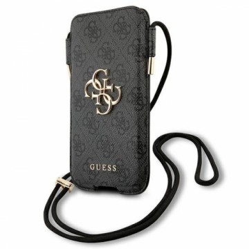 Guess Torebka na telefon GUHCP12L4GPSGR 6,7" szary|grey 4G Metal Logo