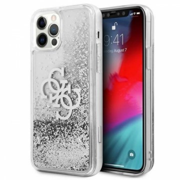 Guess GUHCP12LLG4GSI iPhone 12 Pro Max 6.7&quot; silver|silver hardcase 4G Big Liquid Glitter