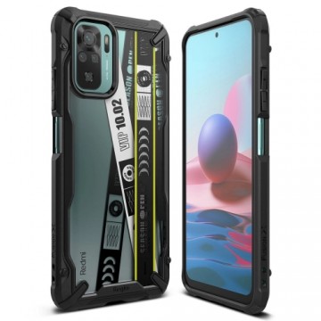 Ringke Fusion X Design durable PC Case with TPU Bumper for Xiaomi Redmi Note 10 | Redmi Note 10S black (Ticket band) (XDXI0029)