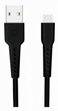 Swissten Basic Universāls Quick Charge 3.1 USB-C Datu un Uzlādes Kabelis 1m Melns