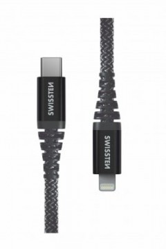 Swissten Kevlar Kabelis USB-C | Lightning 1.5m | 60w