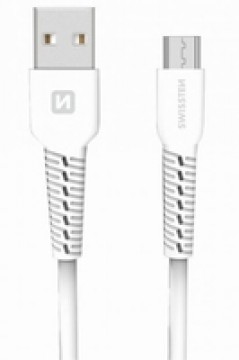 Swissten Basic Fast Charge 3A Micro USB Datu un Uzlādes Kabelis 1m Balts