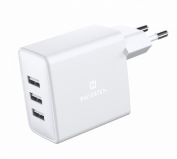 Swissten Smart IC Tīkla Lādētājs 3x USB 3А 15W