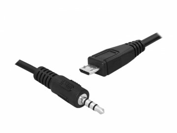 Micro USB - Jack 3,5 mm kabelis, četrpolu, 1,5 m.