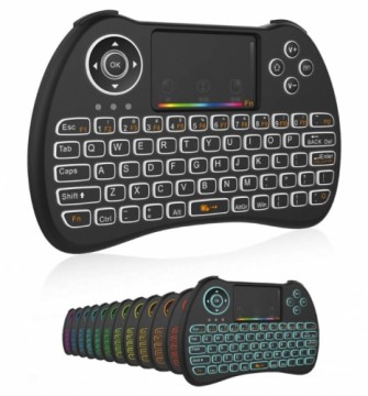 Fusion compact wireless keyboard with touchpad and colorful backlit for Android | iOS | TV | PC