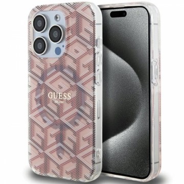 Guess GUHMP15XHGCUSTGP iPhone 15 Pro Max 6.7" różowy|pink hardcase IML GCube MagSafe