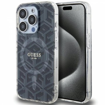 Guess GUHMP15XHGCUSTGK iPhone 15 Pro Max 6.7" czarny|black hardcase IML GCube MagSafe