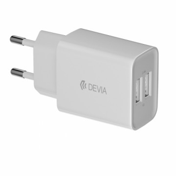 Devia wall charger Smart 2x USB 2,4A white