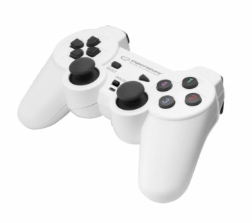 ESPERANZA EGG102W WARRIOR - VIBRATION GAMEPAD FOR PC COMPUTERS - WHITE|BLACK