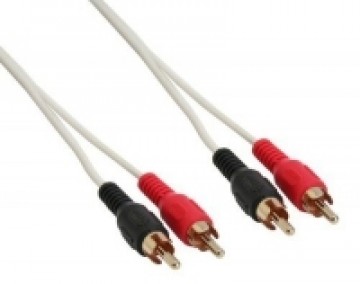 InLine 10m 2x RCA M|M 10m 2 x RCA black  Rot  white Audio-Kabel (89933Y)