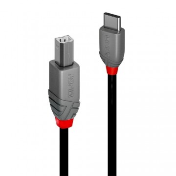 Lindy 3m USB 2.0 Typ C an B Kabel  Anthra Line