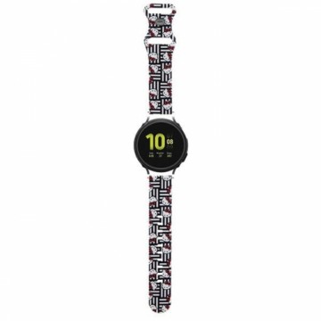 Hello Kitty Pasek Uniwersalny HKUWMSDIESK Silicone Heads & Stripes czarny|black strap 20mm