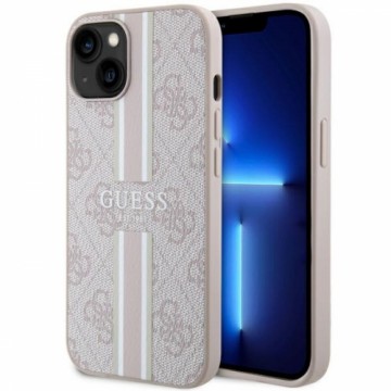 Guess GUHMP15SP4RPSP iPhone 15 | 14 | 13 6.1" różowy|pink hardcase 4G Printed Stripes MagSafe