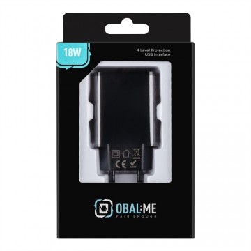 OBAL:ME Wall Charger USB-A 18W Black