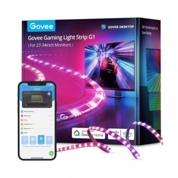 Govee H6609 Gaming Light Strip G1 | LED Lighting | RGBIC, 27-34 inch, 2.4GHz Wi-Fi, Bluetooth