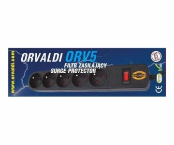 Orvaldi ORV5 3m | Power strip | с защитой от перенапряжения 210J, 5 розеток