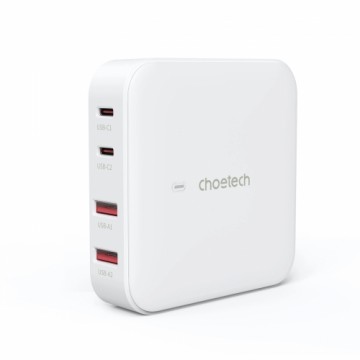 Choetech PD8008 100W GaN fast charger 2x USB-A | 2x USB-C - white