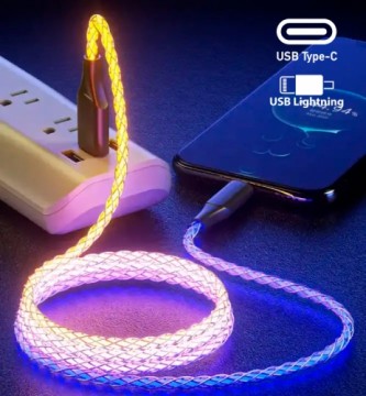 Fusion LED USB-C to Apple Lightning cable 20W | 2.4A | 100 cm