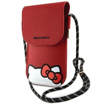 Hello Kitty Leather Hiding Kitty Cord bag - red