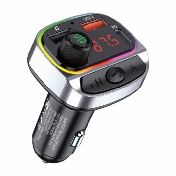 KAKUSIGA KSC-1066 auto FM raidītājs QC 3.0 | 18W | USB Flash | Bluetooth 5.0 Melns