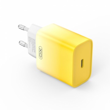 XO wall charger CE18 PD 30W 1x USB-C yellow-white