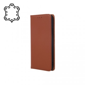 Fusion Genuine Leather Book case for Xiaomi Redmi 12C brown