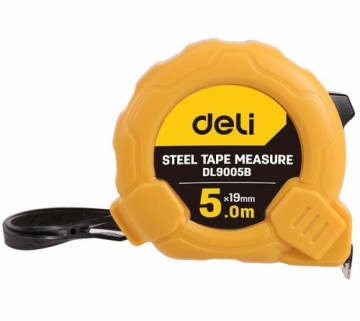 Steel Measuring Tape 5m|19mm Deli Tools EDL9005B (yellow)