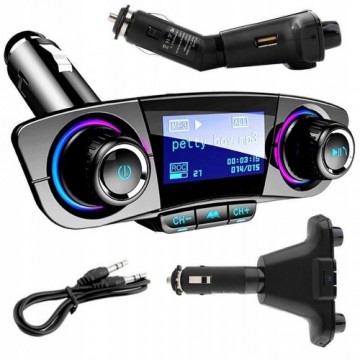 Goodbuy UFO auto fm raidītājs 2.1A | usb flash | sd | bluetooth 5.0 melns